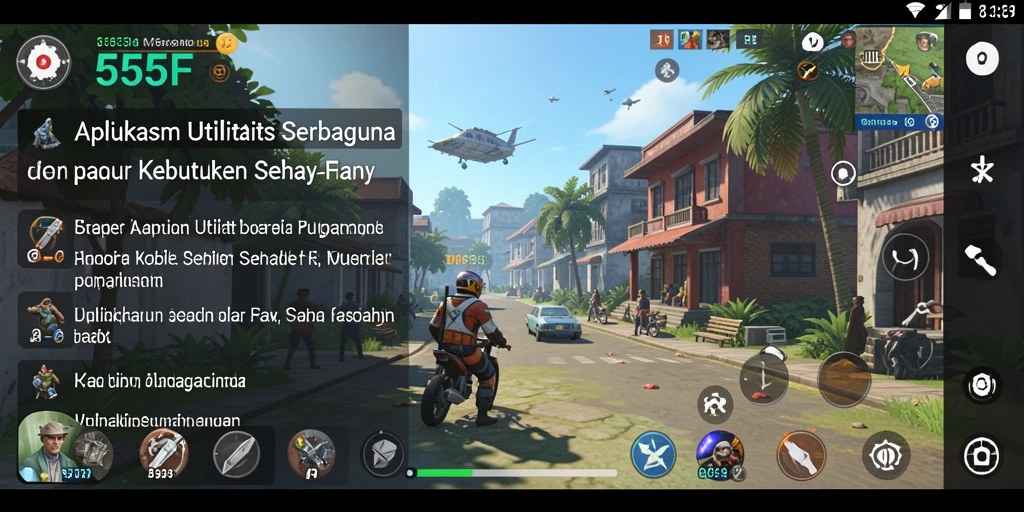 Tampilan antarmuka aplikasi 555F yang sederhana dan efisien.