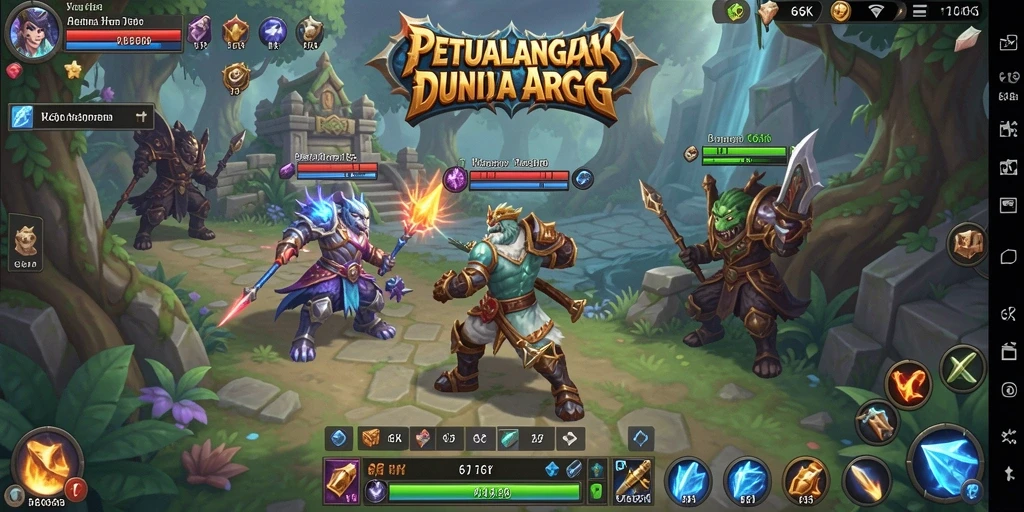 Screenshot action gameplay seru dan dinamis di 66K.