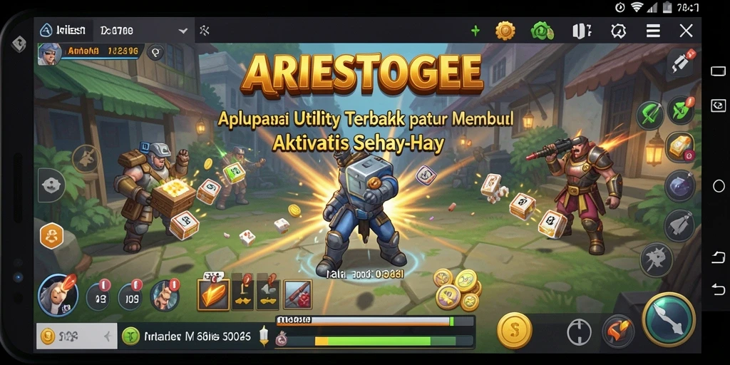 Tampilan utama ARIESTOGEL dengan fitur utility yang menarik.
