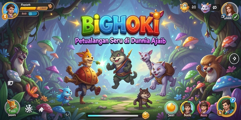 Tangkapan layar permainan BIGHOKI menunjukkan petualangan menakjubkan di alam penuh tantangan.