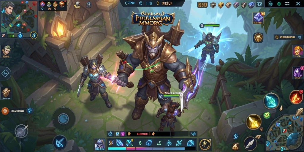 Gameplay C7890 yang penuh aksi dalam dunia MMORPG.