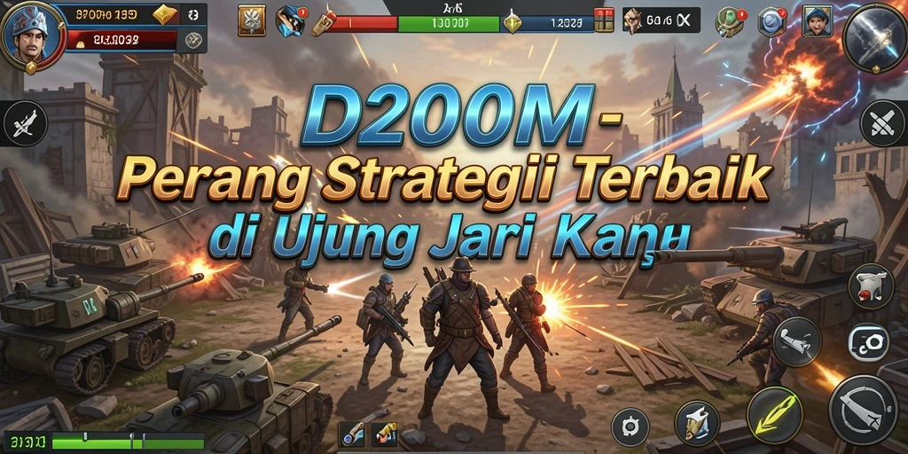 Tampilan gameplay D200M yang menarik dalam pertempuran strategis.