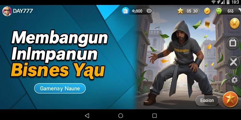 Tangkapan layar utama menampilkan gameplay seru dan interaktif DAY777.
