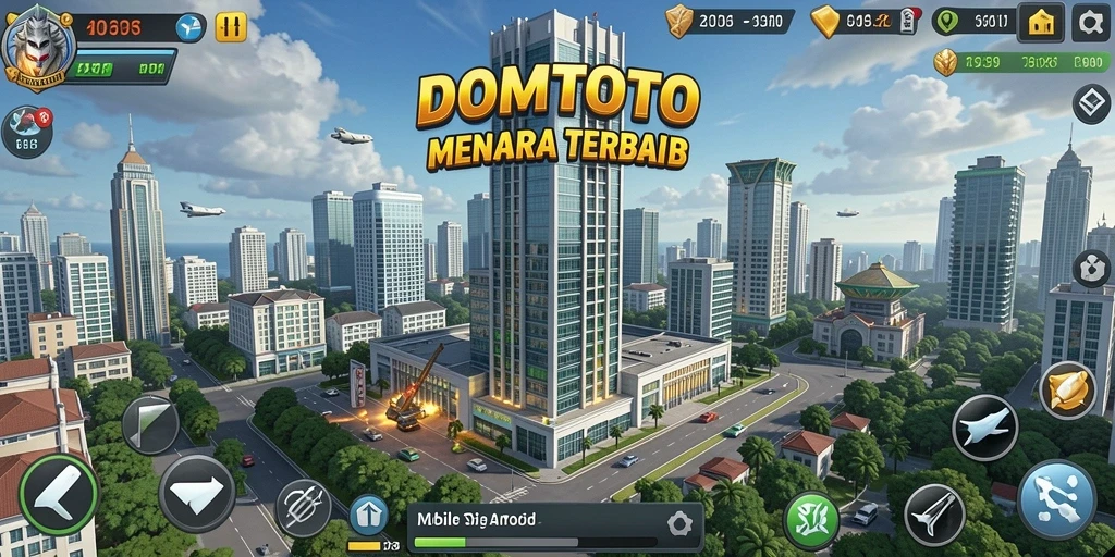 Tampilan gameplay menegangkan dari game Tower Defense DOMTOTO.