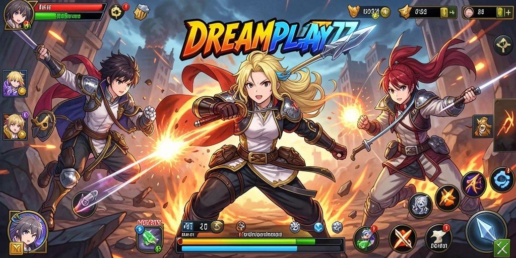 Tampilan gameplay menarik dari aplikasi Anime DREAMPLAY77.