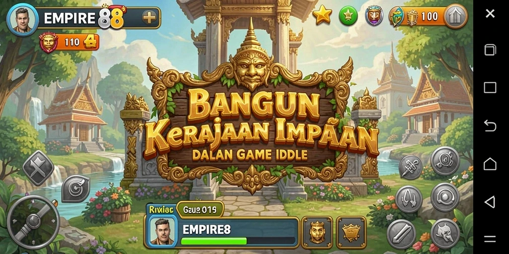Tangkapan layar <strong>EMPIRE88</strong> menunjukkan gameplay seru saat membangun kerajaan.