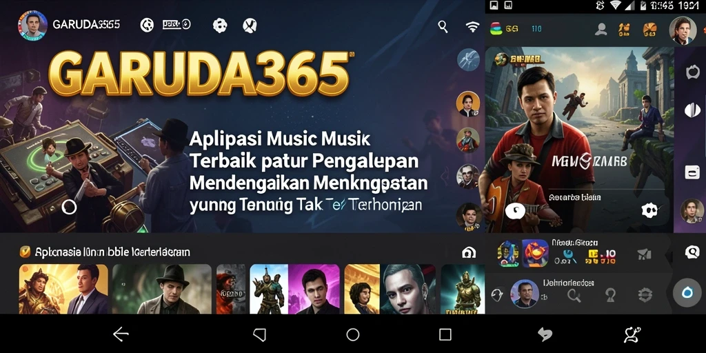 Tampilan gameplay GARUDA365 menampilkan antarmuka yang atraktif dan koleksi lagu yang beragam.