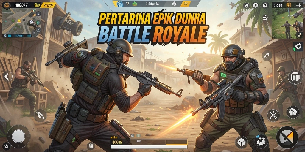 Tampilan gameplay HUGO77 yang mendebarkan dan penuh aksi.