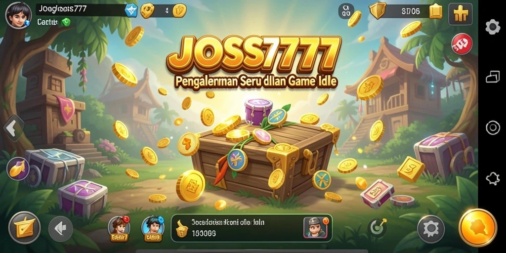 Tangkapan layar utama <strong>JOSS777</strong> menunjukkan gameplay Idle yang menawan.