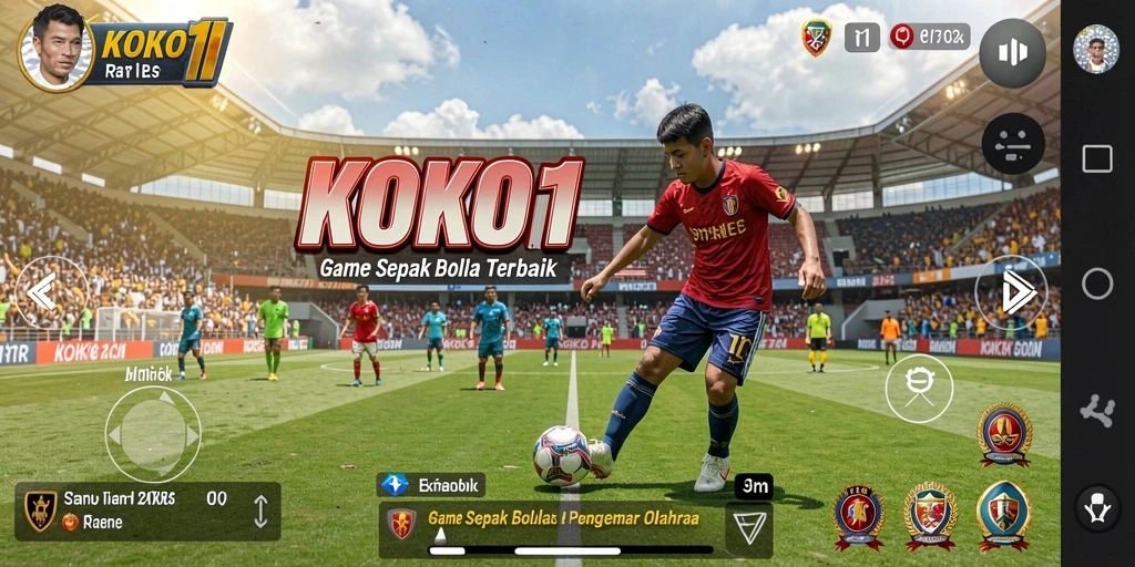 Tampilan gameplay <strong>KOKO11</strong> yang memukau dengan aksi sepak bola yang realistis.