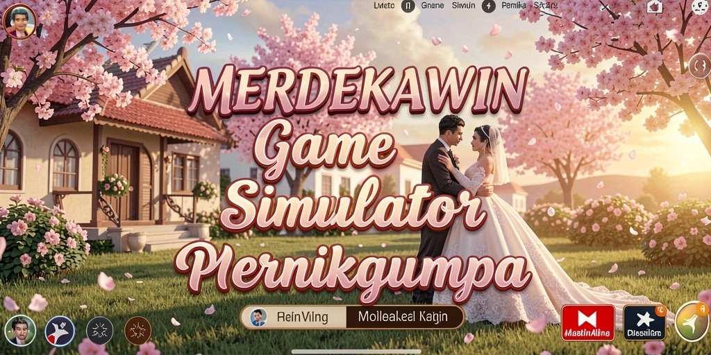 Tangkapan layar dari gameplay menarik MERDEKAWIN yang menunjukkan persiapan pernikahan.
