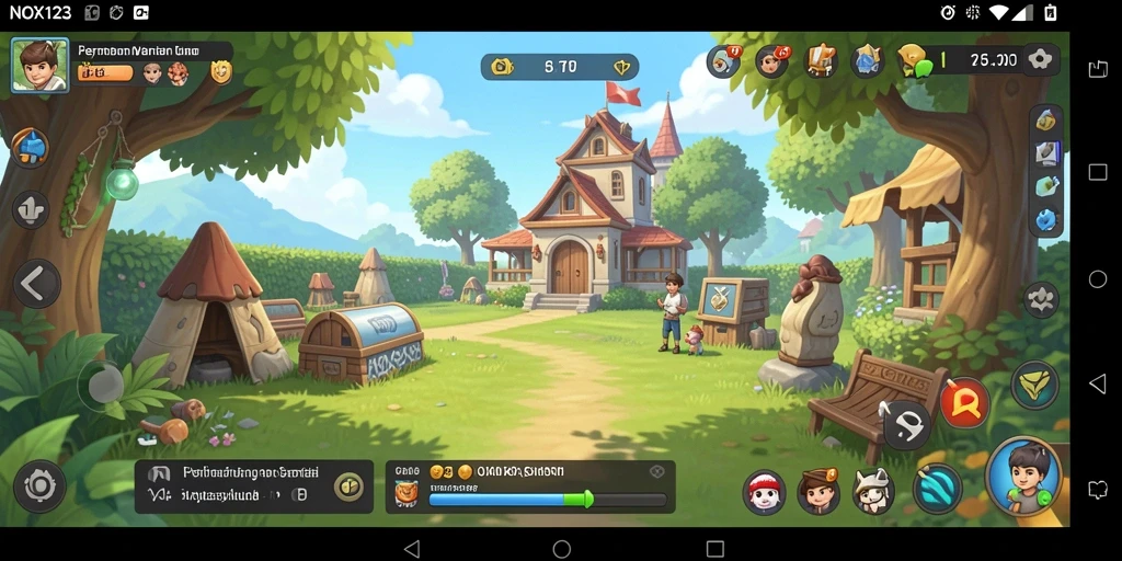 Tampilan gameplay NOX123 yang menarik dan penuh warna.
