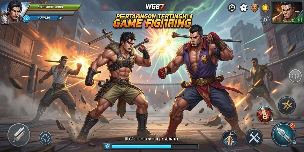 Tampilan aksi seru dalam game Fighting WG87.